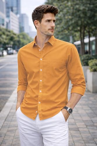 Image of Ben Martin Shirt for Men | Regular Casual Shirts for Mens' | Men's Casual Shirt's Slim Fit | Full Sleeve Cotton Shirts for Men's | Solid Shirt's for Mens Stylish | Formal & Casual Office Wear Shirts