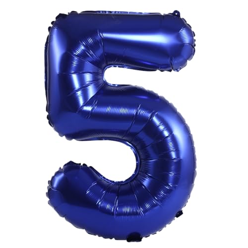 Image of YPSelected 32 Inch Large Foil Helium Number Balloon Birthday Wedding Party 0-9 (Navy Blue, 5)