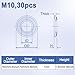 Double Side Lock Washer Conical Spring Washers,M10,30pcs,304 Stainless Steel,10mm ID x 16mm OD x 1mm Thick,Double Side Tooth