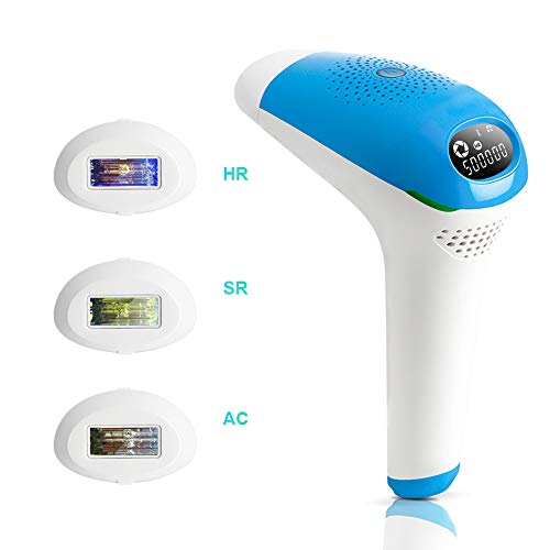 IPL-Haarentfernungssystem, 3-in-1dauerhaften schmerzfreien Haarentfernung Gesicht und Körper, 500.000 Blitze Laser-Epilierer Haarentfernung