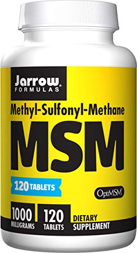 Jarrow Formulas MSM Sulfur, for Bone, Joint and Beauty Support, 1000 mg, 120 Tablets