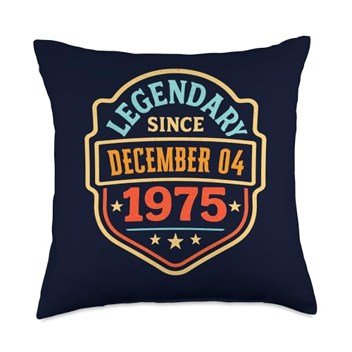 November 1975 Legendary Since December 04 Vintage Birthday Throw Pillow November 1975 Legendary Since December 04 Vintage Birthday Throw Pillow