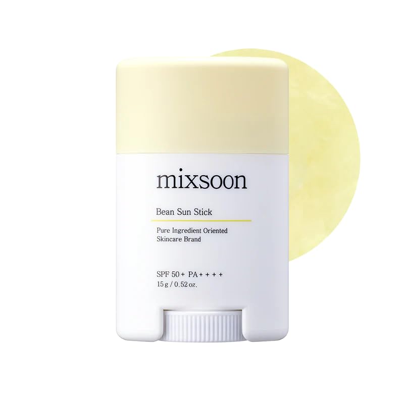 Image of mixsoon Bean Sunstick SPF50+ PA++++ (15g) Korean Sunscreen Stick with Bean Extracts & Niacinamide, Portable, Waterproof, Sweat-Resistant UV Protection Sunscreen, No White Cast, Hydrating, Lightweight Daily Sun Care for All Skin Types