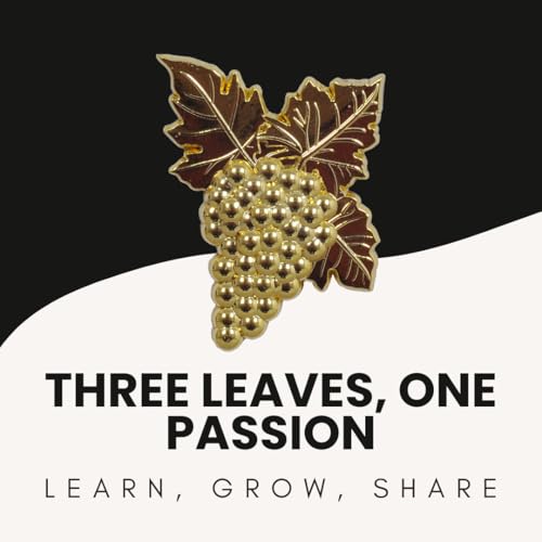 Image of Generic SOMM DIGI Sommelier Pin in Rose Gold, Silver, and Gold - Elegant Wine Leaf Design (Gold)