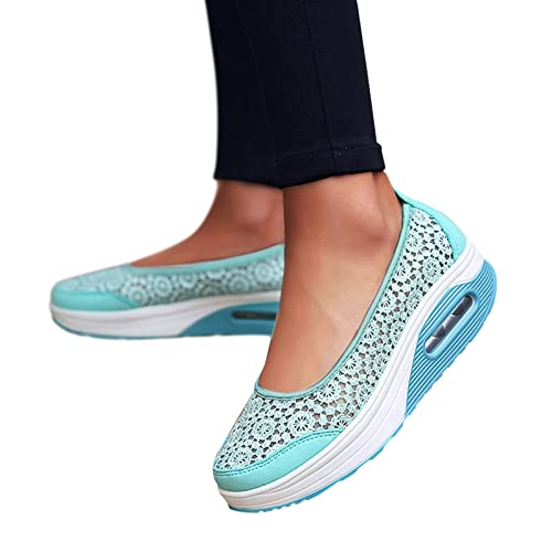 Wsvvmqy White Sneakers For Women Fashionable Slip On Sneakers For Women Casual Sport Running Shoes Athletic Train Tennis Walking Shoes Ladies Gym Workout Jogging Shoes Women Formal Flat #TOP2