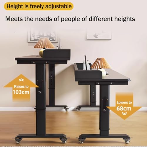 Table de chevet réglable par manivelle pour ordinateur portable
