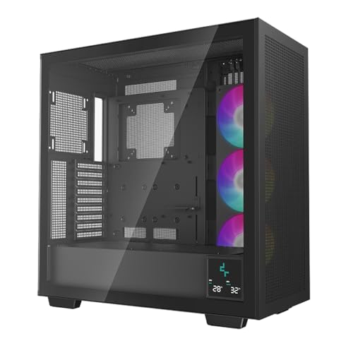 Image of Deepcool Morpheus Mid-Tower Computer Case /Gaming Cabinet - Black | Support Mini-Itx /M-Atx /Atx /E-Atx | Pre-Installed 1 420 Mm Argb Side Fan - R-Morpheus-Bkapa1-G-1 - Tempered Glass