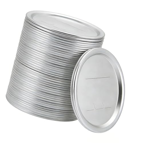 Couvercles de bocaux standard en fer avec surface inscriptible | Lot de 60 pièces pour conserve - 2