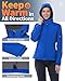 Outdoor Ventures Women's Softshell Jacket with Hood Fleece Lined Warm Lightweight Waterproof Insulated Windbreaker