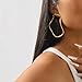 Chunky Geometric Hoop Earrings for Women Gold Silver Tone Statement Bold Design Drop Dangle Jewelry 2025 Trendy Fashion Accessories