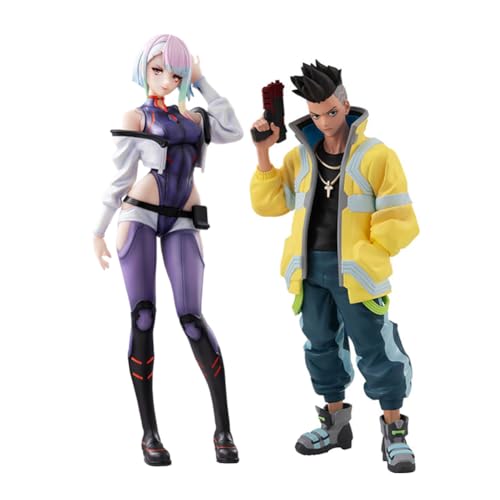 Tongyundacheng David Martinez Figure Lucyna Kushinada Action Figure Rebecca Statue Anime Character Models Handmade Collectible Figurines PVC Desktop Decoration