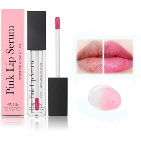 Pink Lip Serum Plump, Color Changing Lip Gloss Magic, Hydrating Lip Glow Oil Plumping Gloss Tinted Lip Balm Lip Care, Lip Plumper Transparent Lip Serum, Hydrating Moisturizing, Nourishing Glossy (1) Cover
