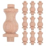Uso decorativo versátil: adecuados para una variedad de aplicaciones decorativas, estos balaustres se pueden usar en múltiples entornos, husillos de madera, husillos de madera para terraza