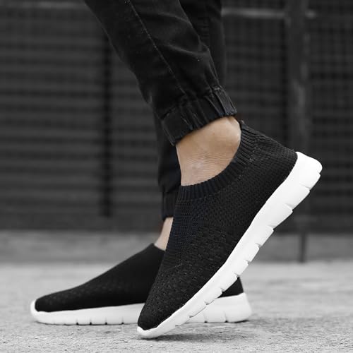 Image of Kraasa Men's Slip on Walking Shoes Ultra Light Breathable Non Slip Running Shoes Casual Fashion Sneakers Mesh Workout Sports