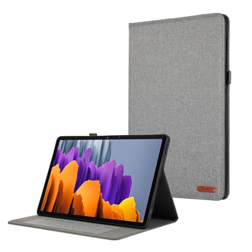 Coque Samsung Galaxy Tab S8 11 pouces SM-X700 grise avec rabat ultra fin en TPU souple