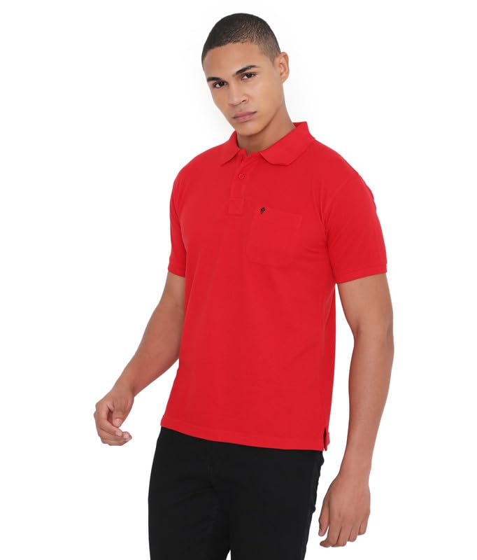 Image of VIP Cotton Rich Fabric Pique Knit Polo Collar T-Shirt Combo Set for Mens with Pockets