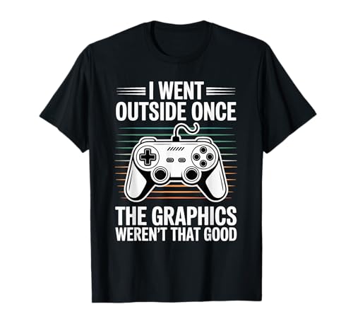 Gaming Apparel Video Game Gamer Men Boys Funny Humor Retro Camiseta