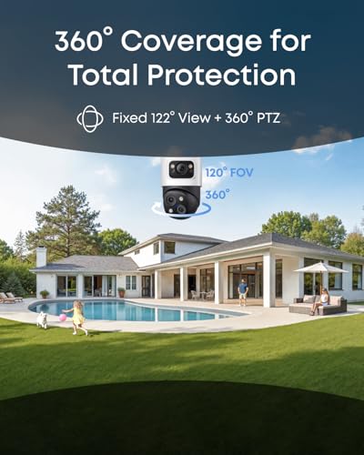 Image of eufy PoE Bullet-PTZ Cam S4, NVR Wired Add On Cam, Requires eufy NVR, 4K UHD Triple Lens, 360 Pan and Tilt, 8X Hybrid Zoom, AI Tracking, Red and Blue Light, PoE Plug and Play, 24 /7 Recording