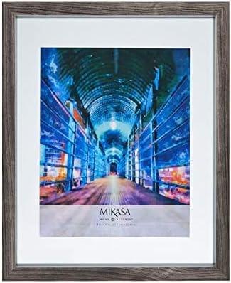 Mikasa Portrait Floating Picture Frame, 8x10 Inch, Gray