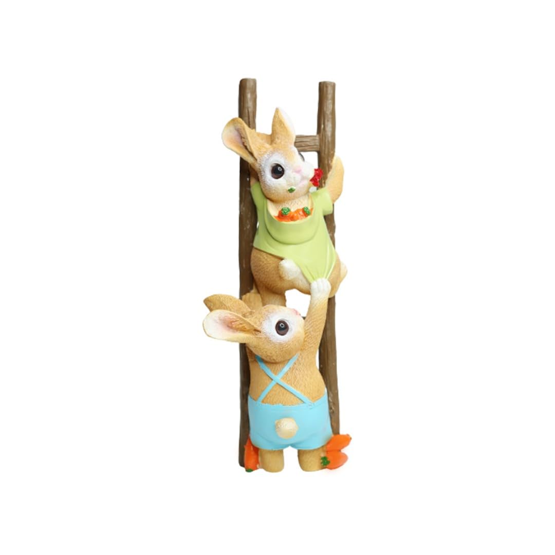 The Decorshed Bunny Ladder for Home Decoration Garden Decor Room Decor Balcony Decoration