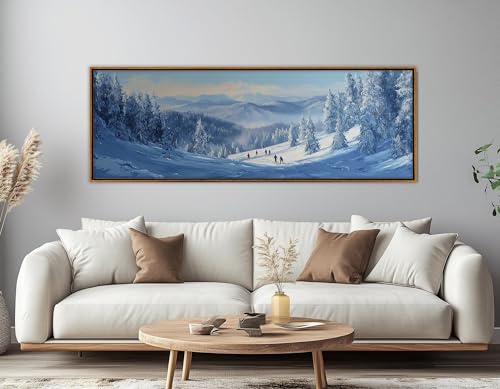 Décoration murale pour salon TONGYINLI affiche montagne enneigée sur toile avec cadre