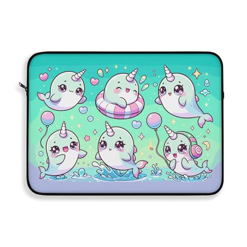 Housse pour ordinateur portable licorne anti rayures - Protection douce pc 38 cm multicolore