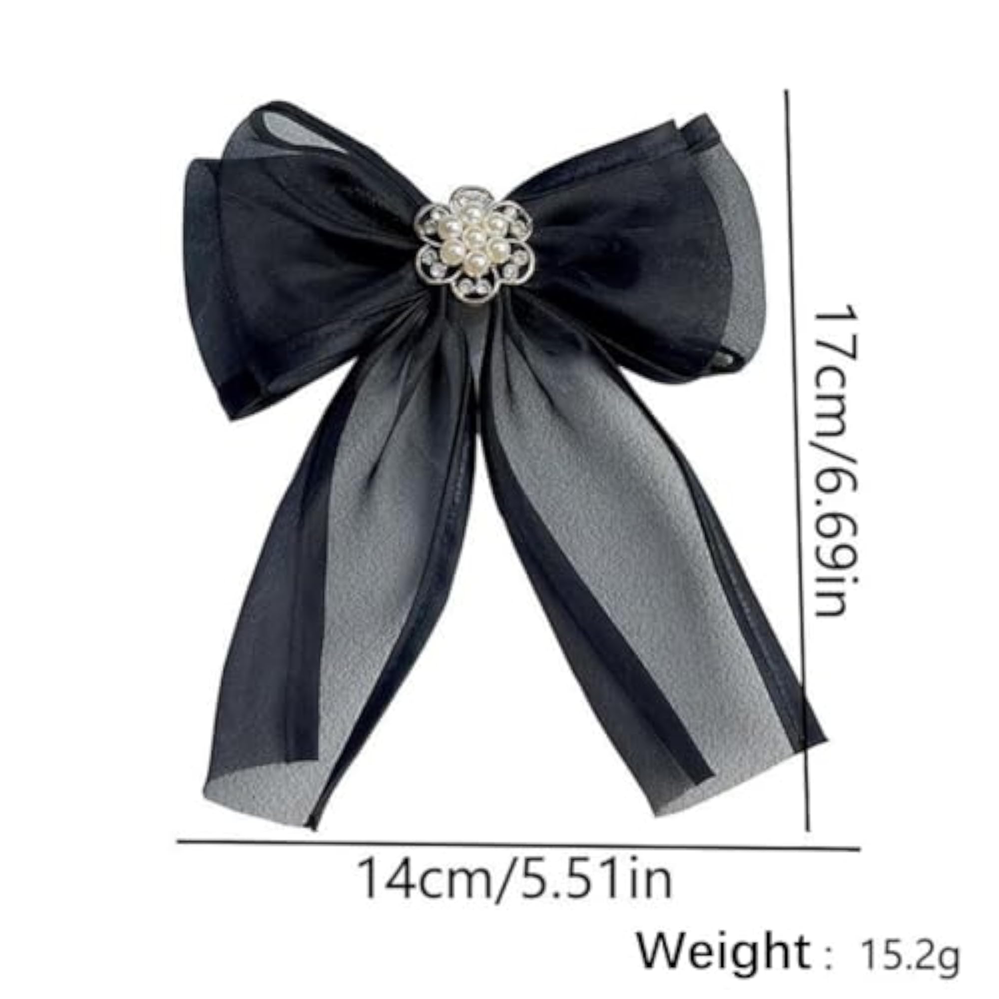 Gauze Ribbon Bow Tie Brooch, Fashionable Accessory