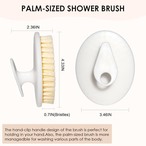 INNERNEED PP Shower Brush Body Exfoliating Scrubber, for Deep Clean Body Wash, Cellulite Treatment, Lymphatic Drainage and Blood Circulation Improvement (Pack of 2) - Thumbnail 3