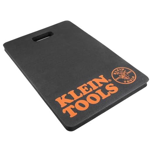 Klein Tools 60135 Kneeling Pads, Adult Mens Soft Thick Closed Cell Soft Foam Professional Tradesman Pro Pads with Handle