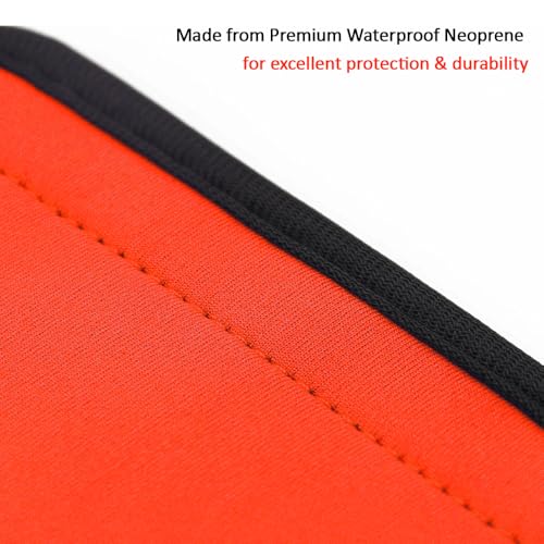 Image of 5 Pack Neoprene Luggage Handle Wraps - Soft Grip Covers for Suitcase, Carry-On & Backpacks - Travel Accessory & Colorful Baggage Identifier (5 Pack Orange)