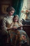 IHMOLN Diamond Painting Kits - Mom'S Storybook - Vintage Sewing Machine Full Round Drill DIY Cross Stitch Kit, Great for Adults and Children Home Decor Studio Wall Decor 16x20inch