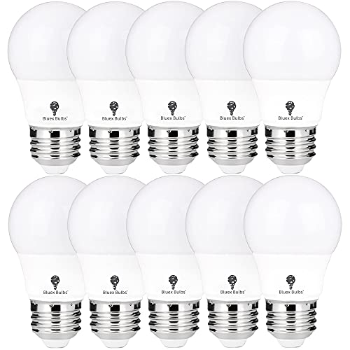 10 Pack A15 LED Bulb 8W=60W Dimmable 5000K Cool White 800 Lumens E26 Base Small Light Bulb - A15 LED Ceiling Fan Light Bulbs Appliance Refrigerator Light Bulb for Bedroom, Kitchen, A15 LED Light Bulb