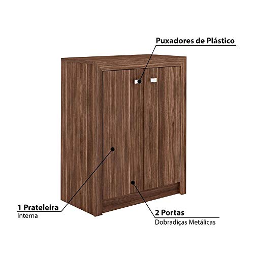 Armário para Escritório Baixo Tecno I 2 Pt Nogal