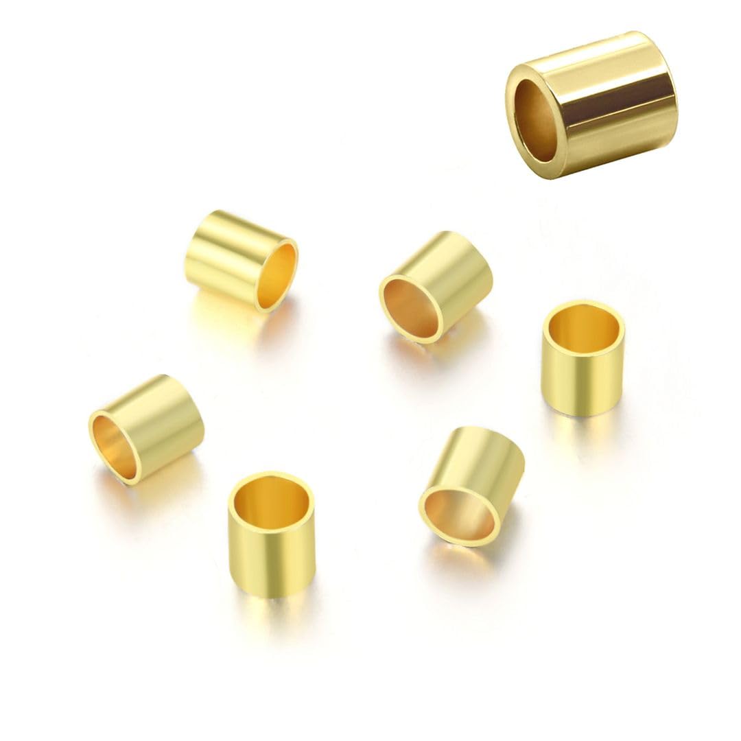 Perles à sertir dorées Adabele BF26-2 de 2 mm pour création de bijoux durables x300