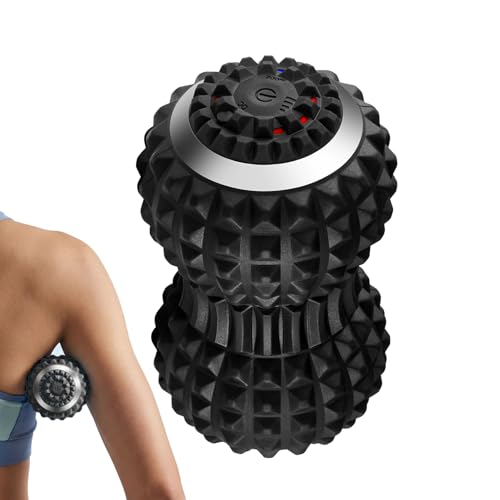 Bola de masajevibratoria – Bola de masajede liberación de cuello de 17x9 cm, camilla cervical ergonómica, herramienta portátil de muscular de mano | Pelota de masajepara viajes en casa, yoga