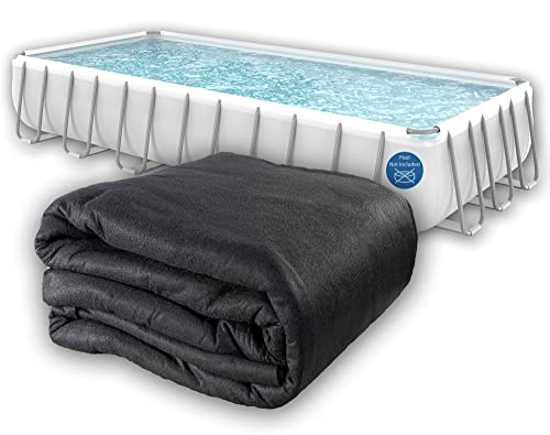 Liner Life Above Ground Pool Liner Pad 16' x 32' Rectangle, Protects the Bottom of Aboveground Pool and Extends Life of the Liner, Strong Durable Puncture Resistant Polyester Geotextile Material Black