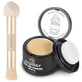 Root Touch Up Sets,Hairline Powder for Women Cover Up- Hairline Concealer for Thin and Thinning Hair, Water & Sweat Resistant,Contain Azonbey Makeup Brush (Light Blonde, Med-Makeup Brush)