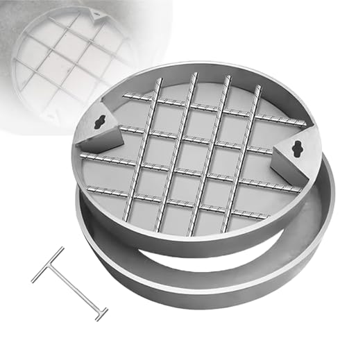 Couvercle d'accès circulaire pour drainage souterrain avec finition haute résistance