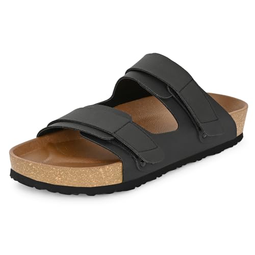 Image of Centrino Men's Berkin-Style Slip-On Sandals | Open Toe Design | Soft PU Footbed | Lightweight & Comfortable | Arch Support | On-Grip Sole | Casual Outdoor Wear (9207)