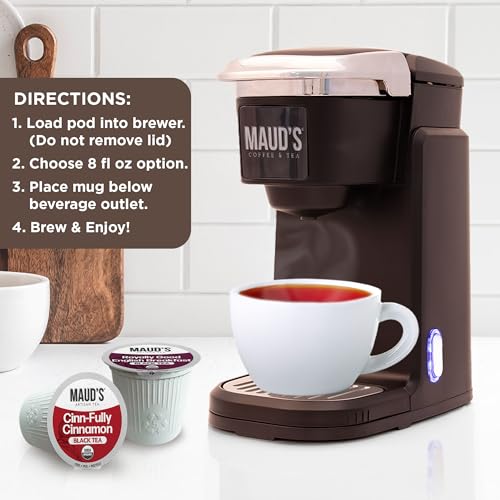 Image of Maud's Organic Cinnamon & English Breakfast Black Tea Pods, 46ct