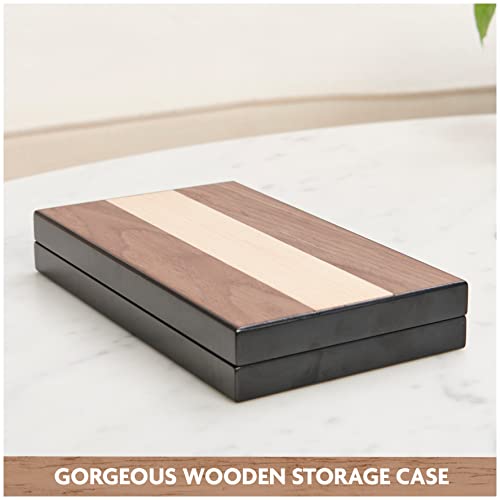 Legacy Deluxe Mancala Classic Game With Folding Wooden Game Board And Colored Glass Stones, Family Game For Ages 8 And Up #TOP2