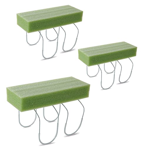 GRPFS 3 Pieces Galvanized Gravestone Saddle 16.5 x 12 Inch Wire Rustproof Headstone Flower Saddle with Foam Blocks…