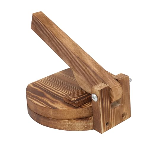 FELTECHELECTR Easy Press Dumpling Maker Set Wooden Dough Presser Bun Dumpling Maker Press Kitchen Gadget for Biscuits Corn Cake and