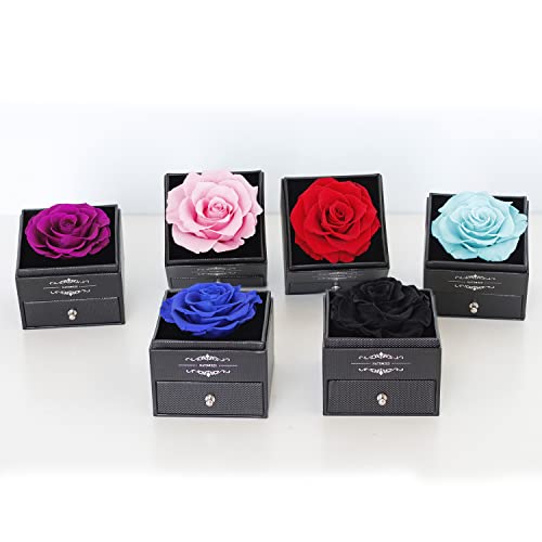 Natroses Handmade Preserved Roses In A Box Rose Gifts For Her, Long Lasting Red Roses, Eternal Roses Birthday Gifts For Women, Valentines Day Gifts, Christmas Day Gifts #TOP3