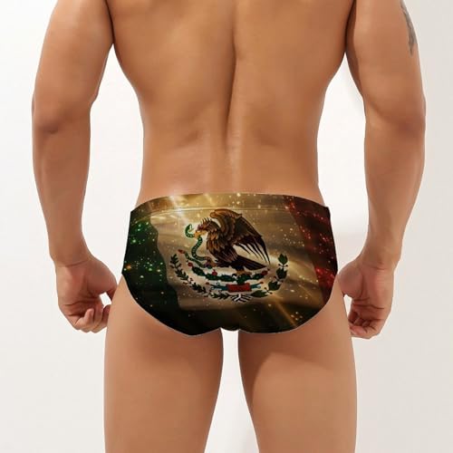 Mexican Flag Light Rays Novelty Men's Brief Swimwear Pants Swimming Trunks Beach Shorts Underwear2