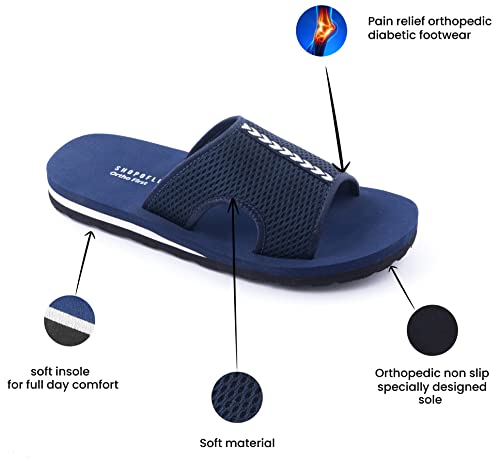 Image of SHOPOFLUX Ortho First Slider Slippers for Men | Orthopaedic Doctor Chappal Flip-Flop Footwear and House Slippers for Gent's and Boy's