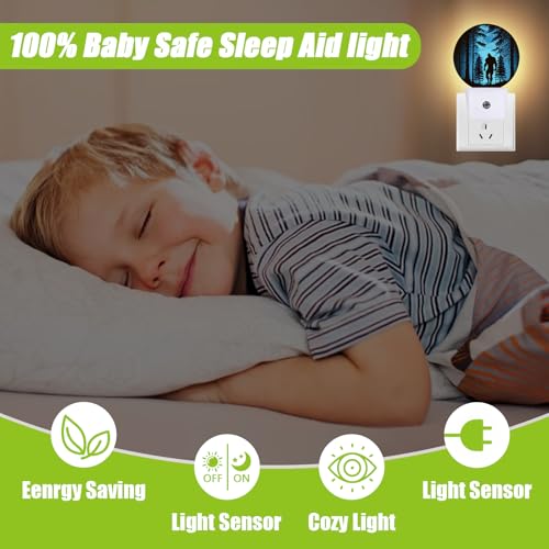 Image of Big Foot Night Light,Forest Night Lights Plug into Wall for Kitchens Toilets Bedroom Decorative Half Round Nightlight Led Lamp 0.5W Sleep Friendly