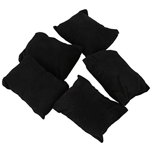 ZHIXUN 5 x Velvet Armband-Uhr-Schmucksache-Anzeigen Kissen Schwarz Cover