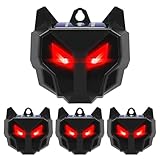 4 Pack 2025 Solar Animal Repellent Outdoor, Deer Repellent Devices Motion Detection Fox Skunk Coyote Deterrent Predator Light for Chicken Coop Protection Predator Eyes Animal Deterrent for Yard Farm