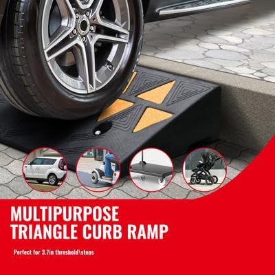 Happybuy Rubber Curb Ramp - 3.7